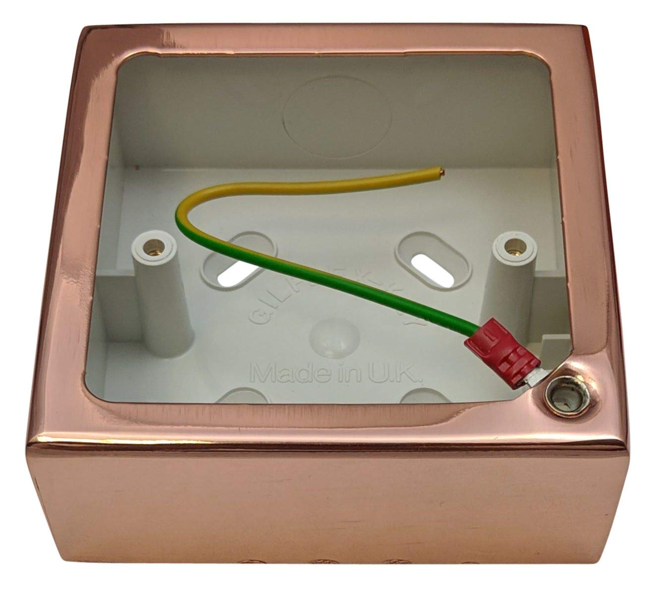 G&H Brassware G&H 709Bc 1 Gang Bright Copper Surface Mounted Single 30Mm Pattress Box