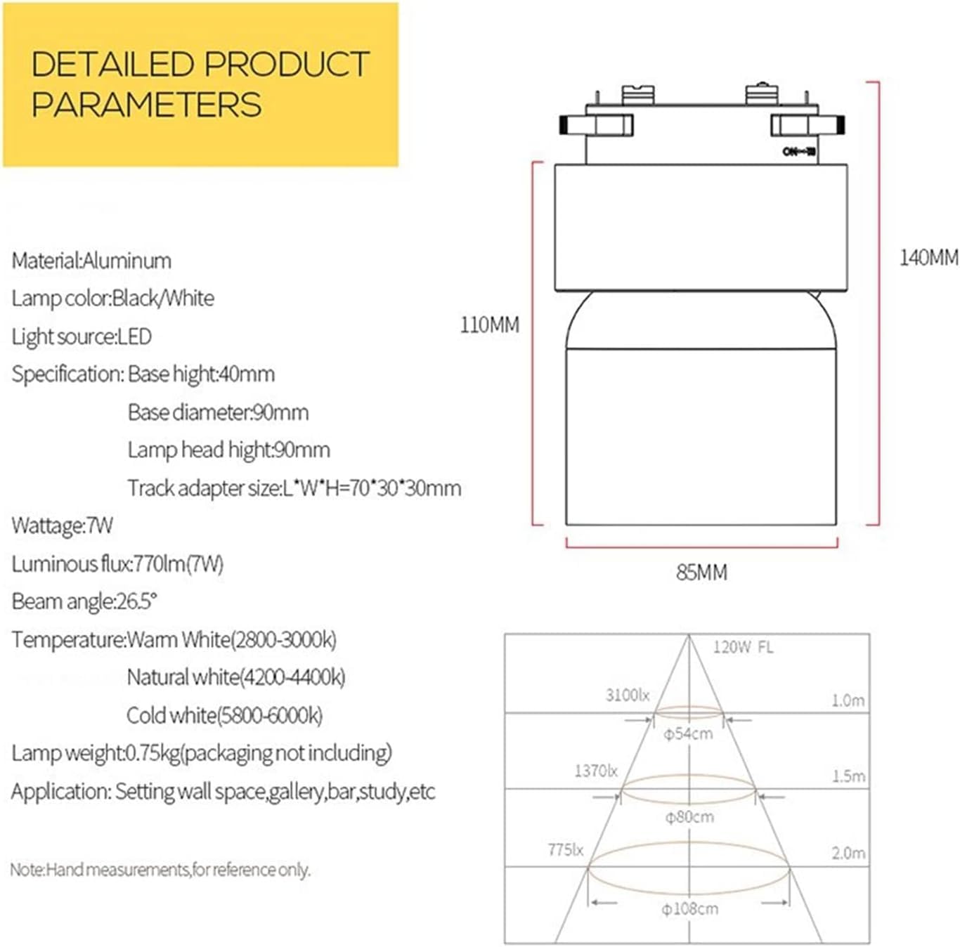 Applique da Parete, faretti a Binario a LED, faretti da Binario, Stile Moderno, Illuminazione Quotidiana, compatibili con Il corridoio della Camera da Letto del Soggiorno.