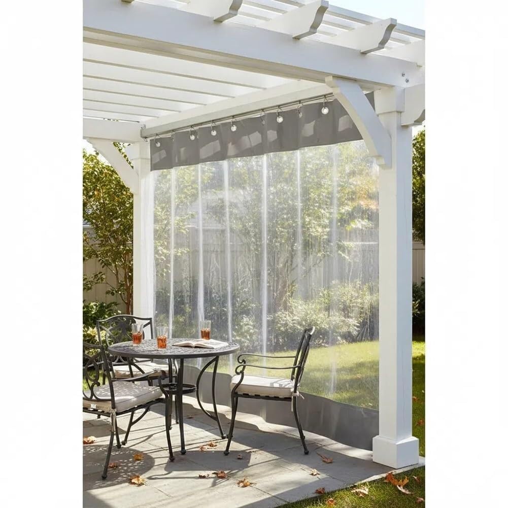 Rideau d'extérieur imperméable avec œillets pour pergola garage voiture