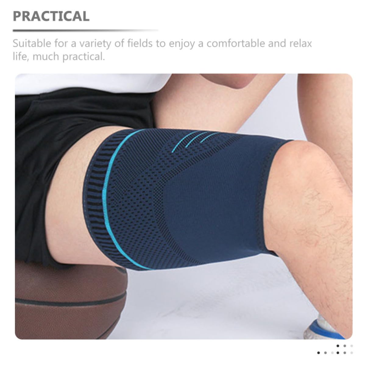 2pcs Thigh Compression Sleeves for Men Sports Leg Support Upper Leg Sleeves with Nylon and Elastic Fiber Material Softer Design Not Easy to Deform for Football and Basketball