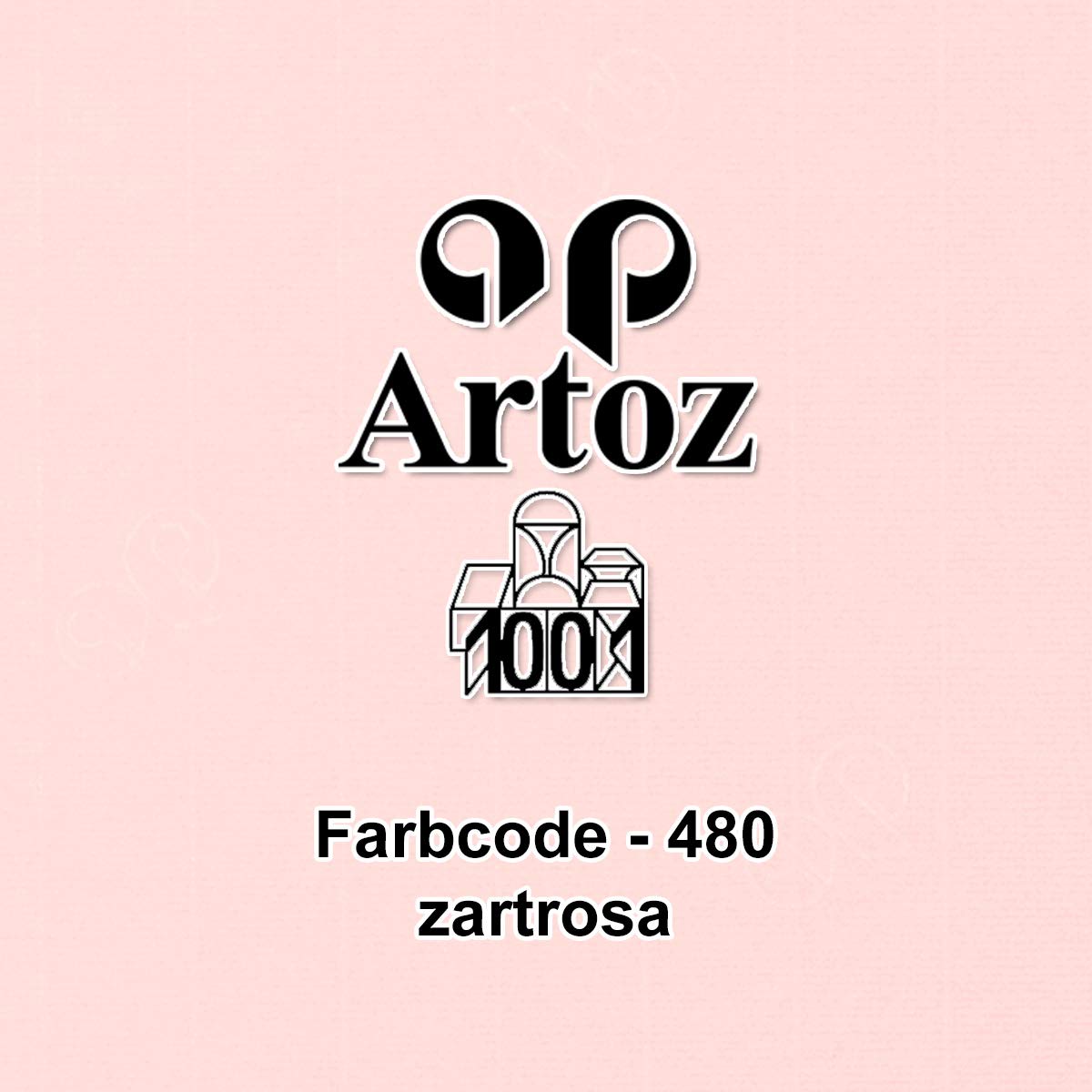 ARTOZ 50x Tarjetas plegables cuadradas - rosa suave (rosa) - Tarjetas en blanco de 155 x 155 mm para su propio diseño - 220 g/m² acanalado