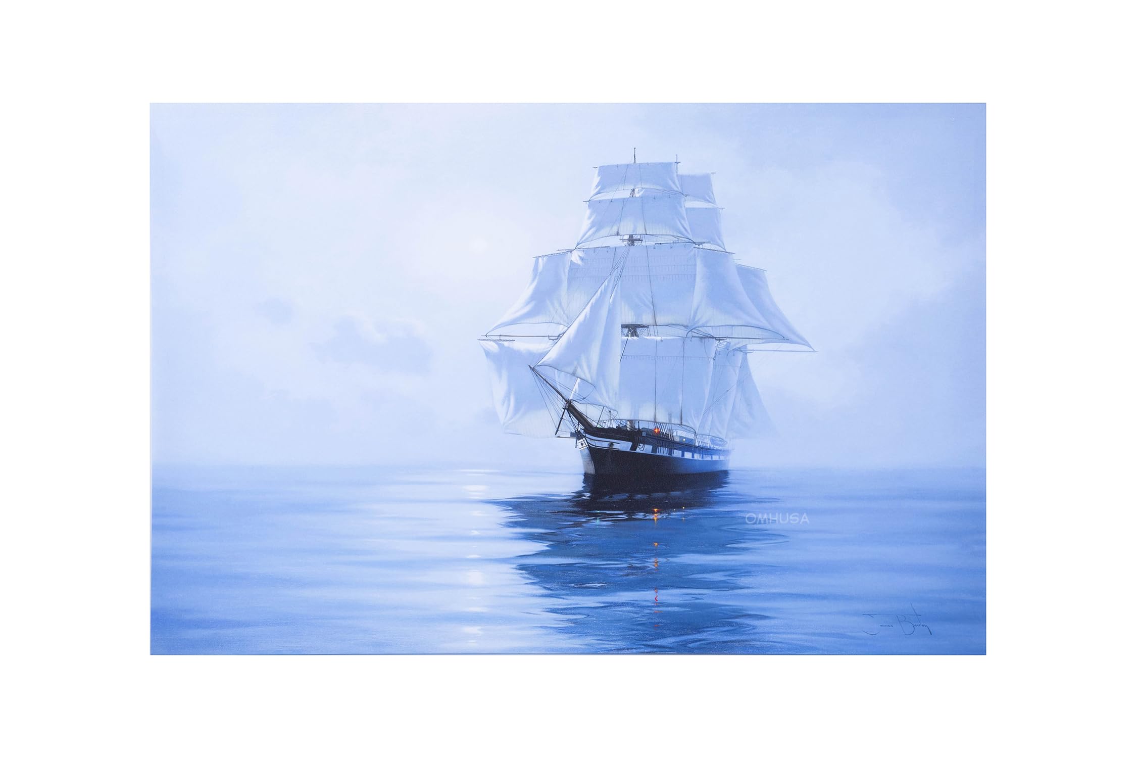 Old Modern HandicraftsMoonlight's Reflection - Canvas Print