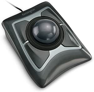 Kensington Expert Trackball Mouse (K64325), Black Silver, 5"W x 5-3/4"D x 2-1/2"H