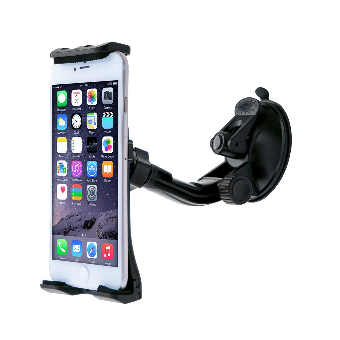 N NEWTOP ST23 Supporto Ventosa Braccio 360° Universale Regolabile Cruscotto Porta Parabrezza Vetro Flessibile Per GPS Smartphone Cellulare - Foto 4