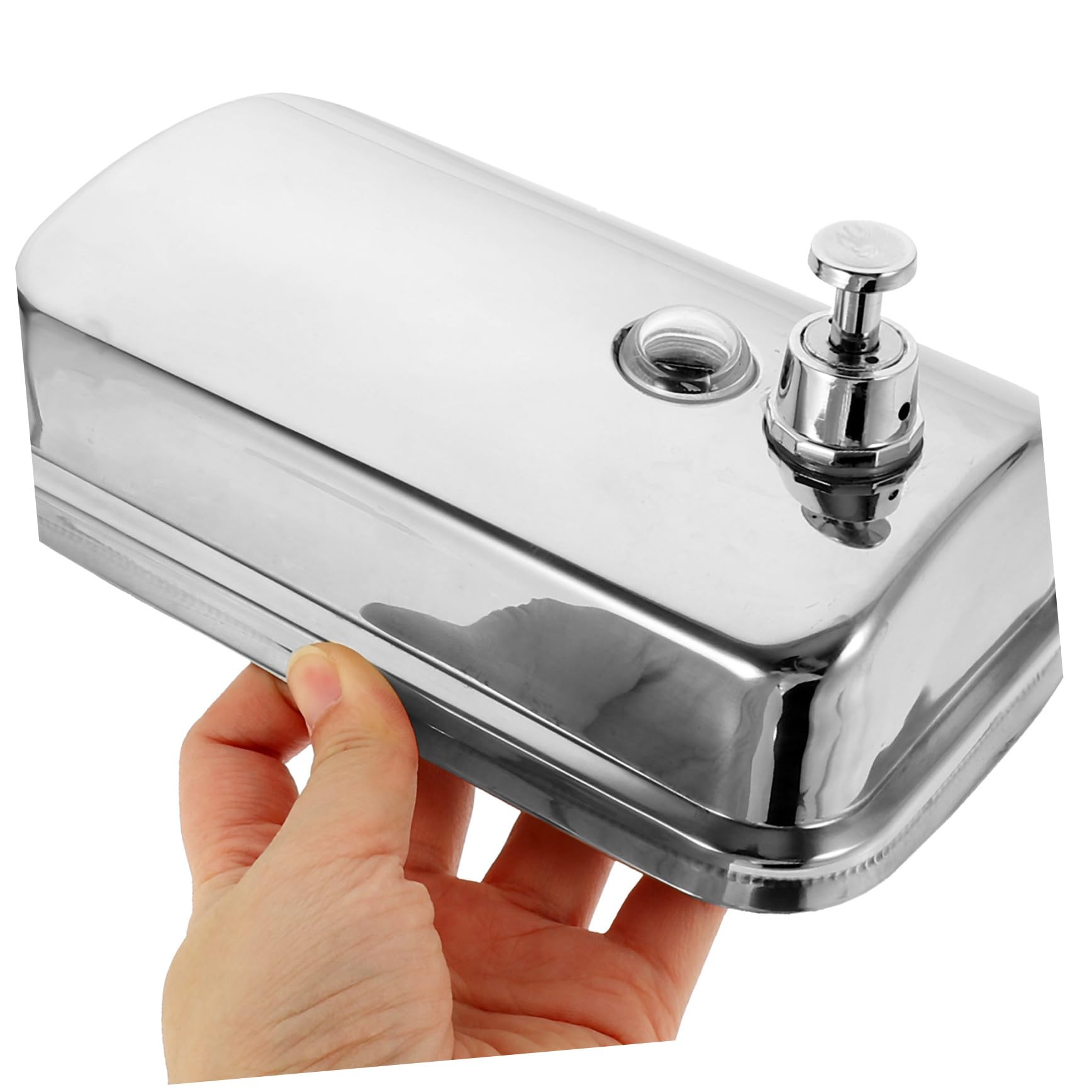 Dispensador de Jabón Líquido para Pared de Acero Inoxidable Capacidad Dosificador Manual para Baño Cocina y Oficina Resistente y Fácil de Instalar Diseño Anti-Goteo y