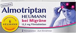 Almotriptan Heumann bei Migräne 12,5 mg Filmtabletten, 2 St. Tabletten