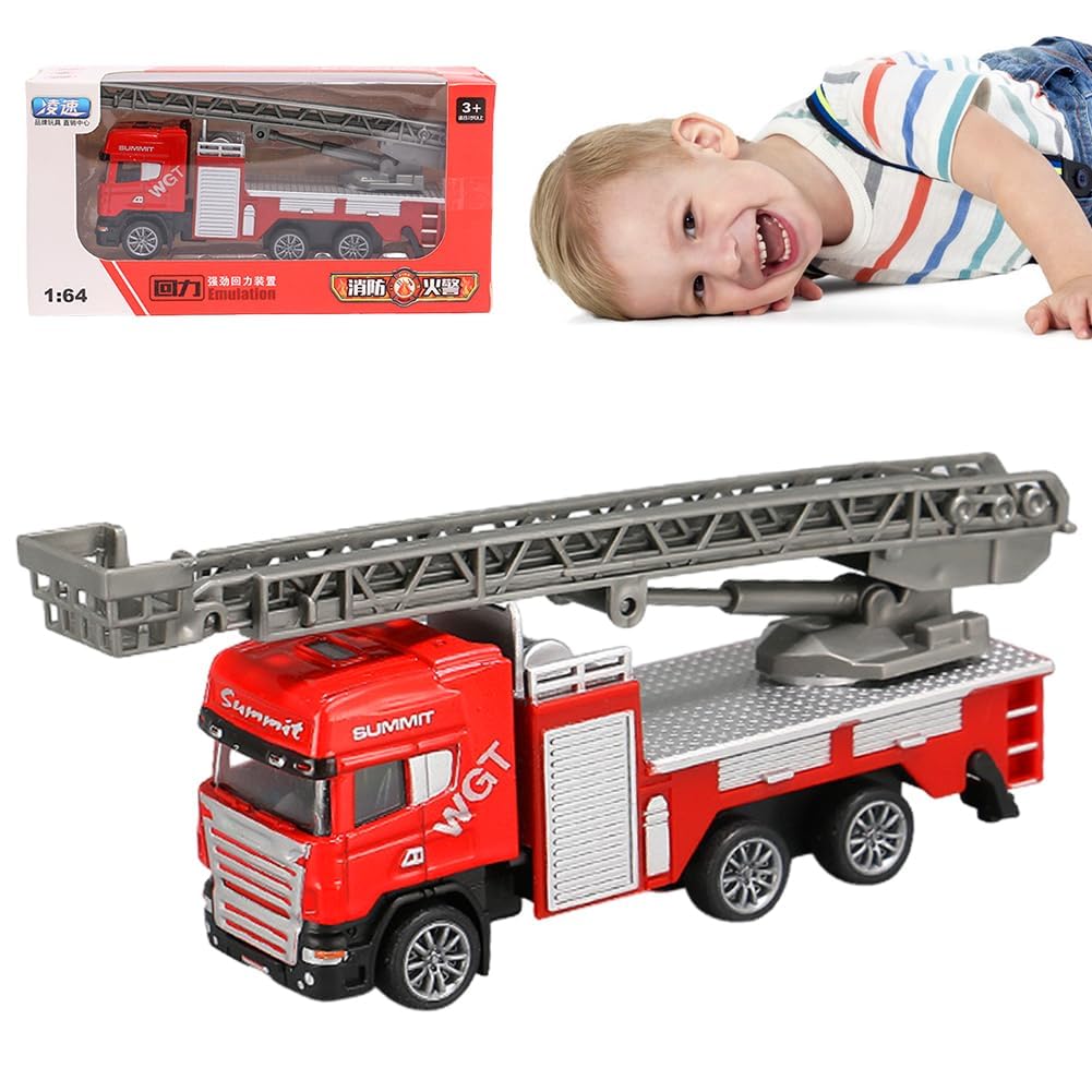 NimblusToy Fire Engine Toys, Police Truck,Large Fire Truck Toy Friction Powered Large Toys Firetruck Friction Powered Vehicles for Birthday Presents Cars Games Track Games（Random）