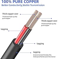 Vista 7 de Cable de extensión macho a macho de 12 V CC de 0.217 x 0.083 in, 18 AWG macho a macho, cable de extensión de 12 V de alimentación de emergencia 5521