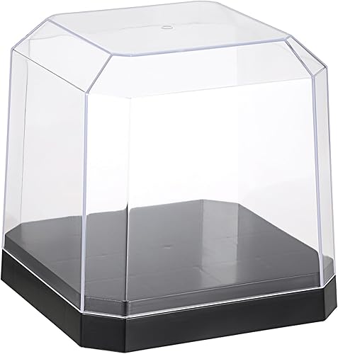 Hipiwe Caja transparente para coleccionables, caja de exhibición a prueba de polvo con base negra, figuras de acción, caja de exhibición para
