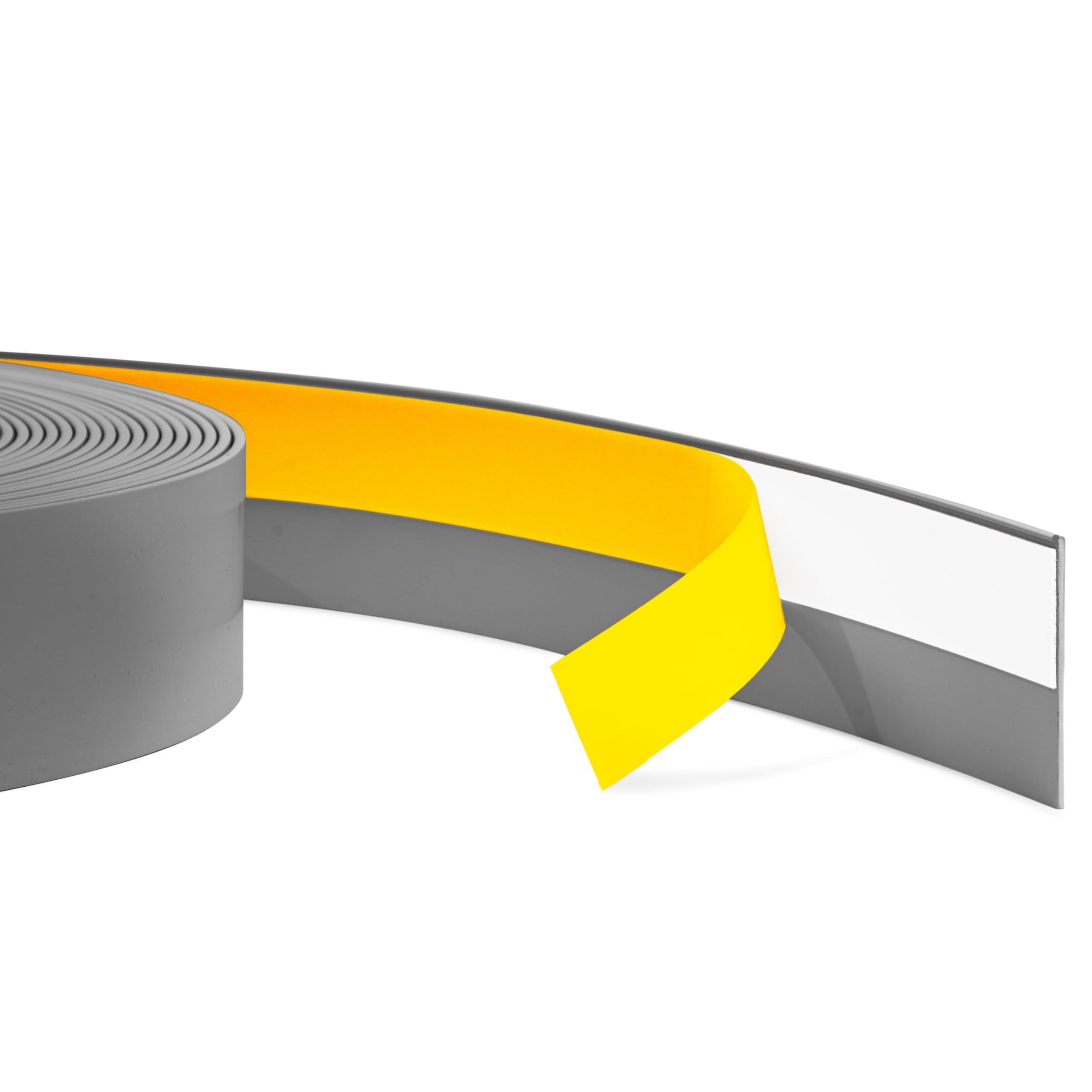 Quest Listwa maskująca płaska samoprzylepna PVC 30 mm – antracytowy, 25 m | Miękki profil osłonowy elastyczny, maskowanie kabli i szczelin, do domu i biura, ochrona przed wilgocią i zabrudzeniami