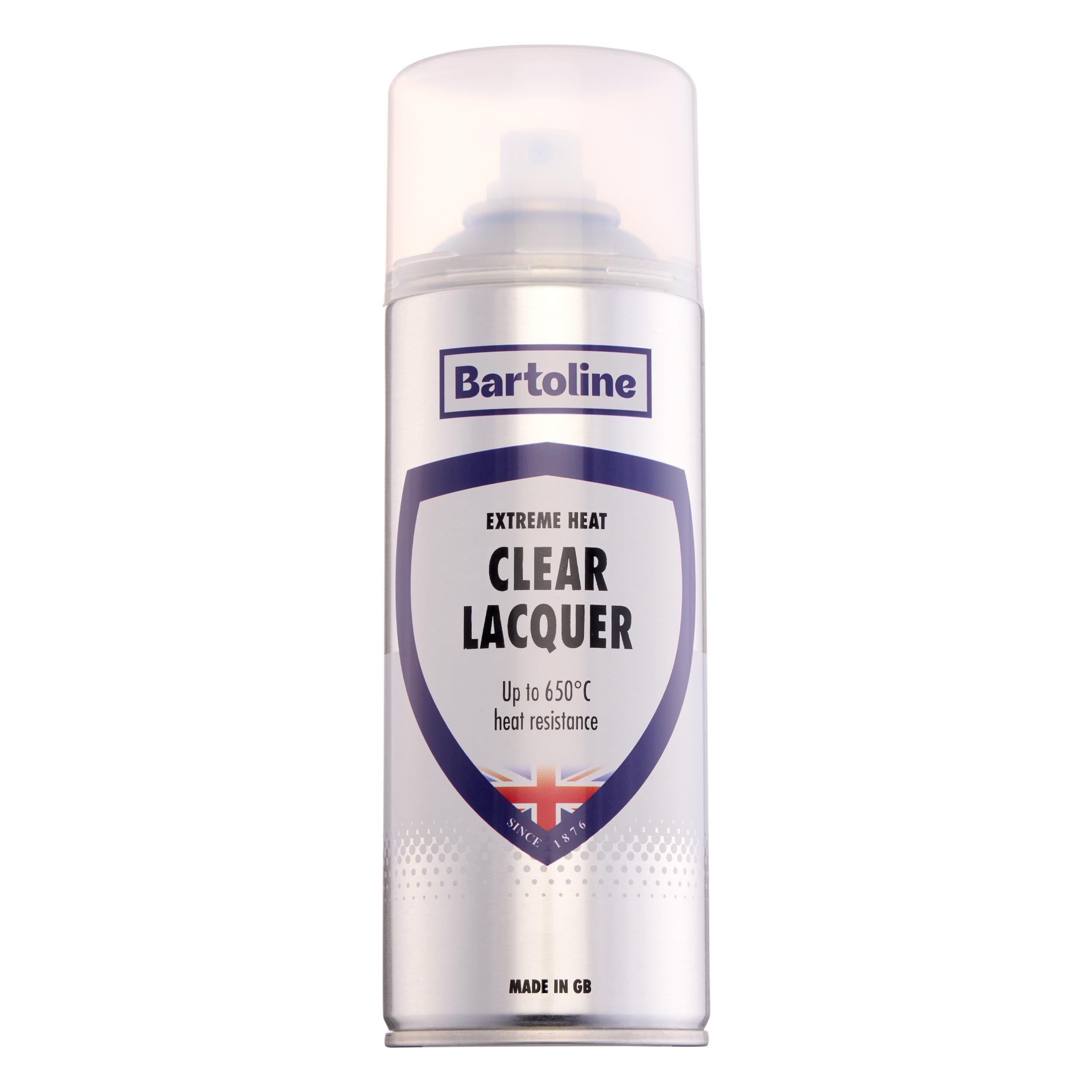 Bartoline VHT Clear Lacquer 400ml – High Heat Resistant Clear Coat up to 650°C UV & Weather Protection For Metal, Ceramic & Painted Surfaces