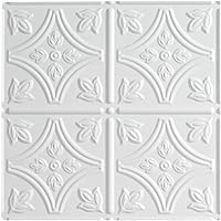 Vista 7 de FASÄDE Panel de techo adhesivo de vinilo decorativo de estilo/patrón tradicional 1 de 2 pies x 4 pies en fantasía de cobre (paquete de 5)