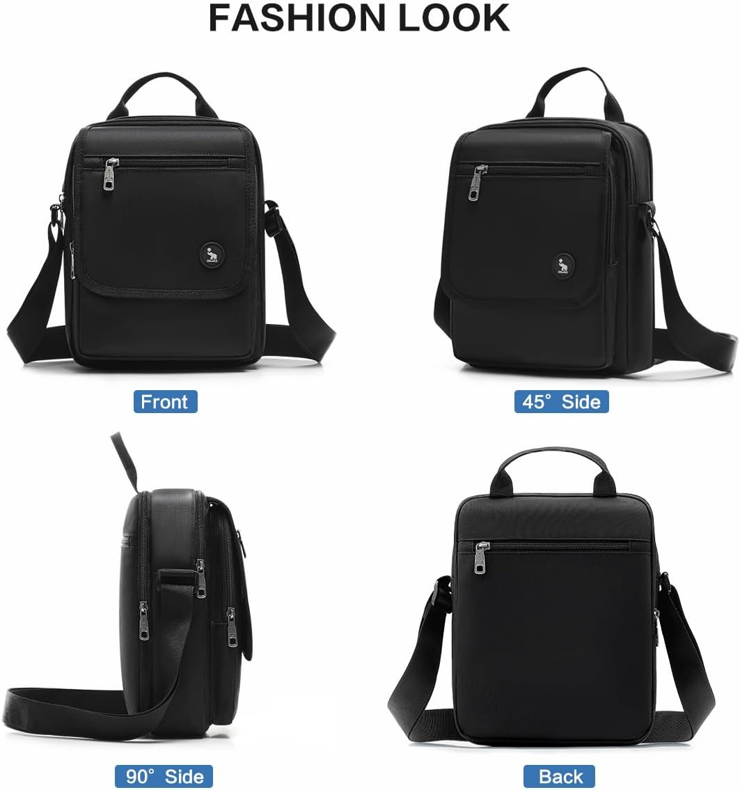 OIWAS Crossbody Bag Men, Small Sling Pack Handbag for Men Work Business,Messenger Shoulder Travel Bag