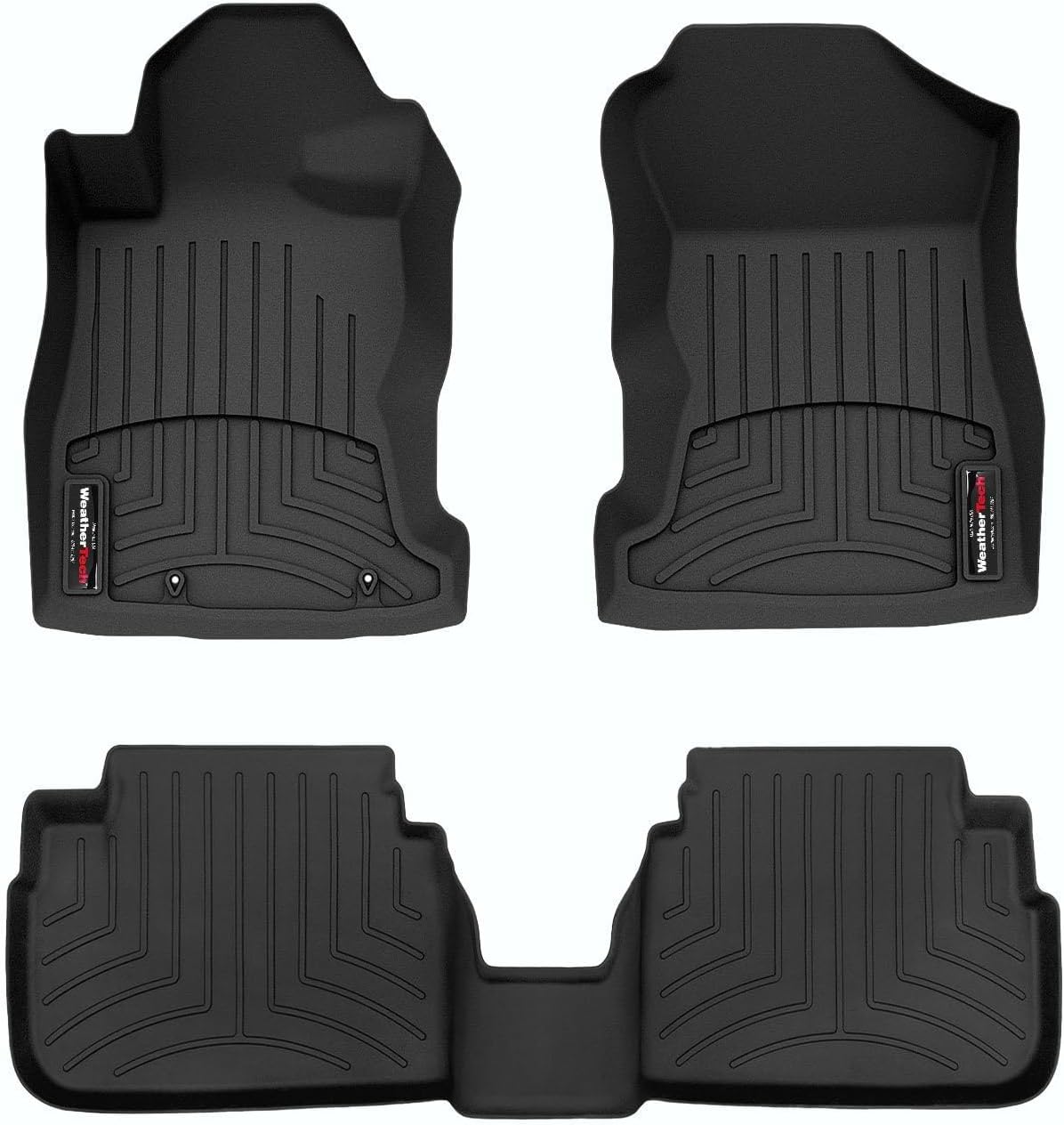 WeatherTech Custom Fit FloorLiners for Subaru WRX - 1st & 2nd Row (4417431-4411072), Black