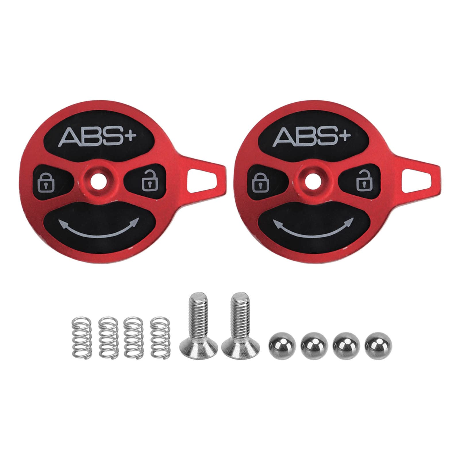 Zoeyilan 2 Sets Front Fork Airtight Cover, Bike Fork Lock Cap, Bike Air Gas Fork Value Cover, Red Full CNC Aluminum Alloy Replaceable Electroplating Process Bike Accessories