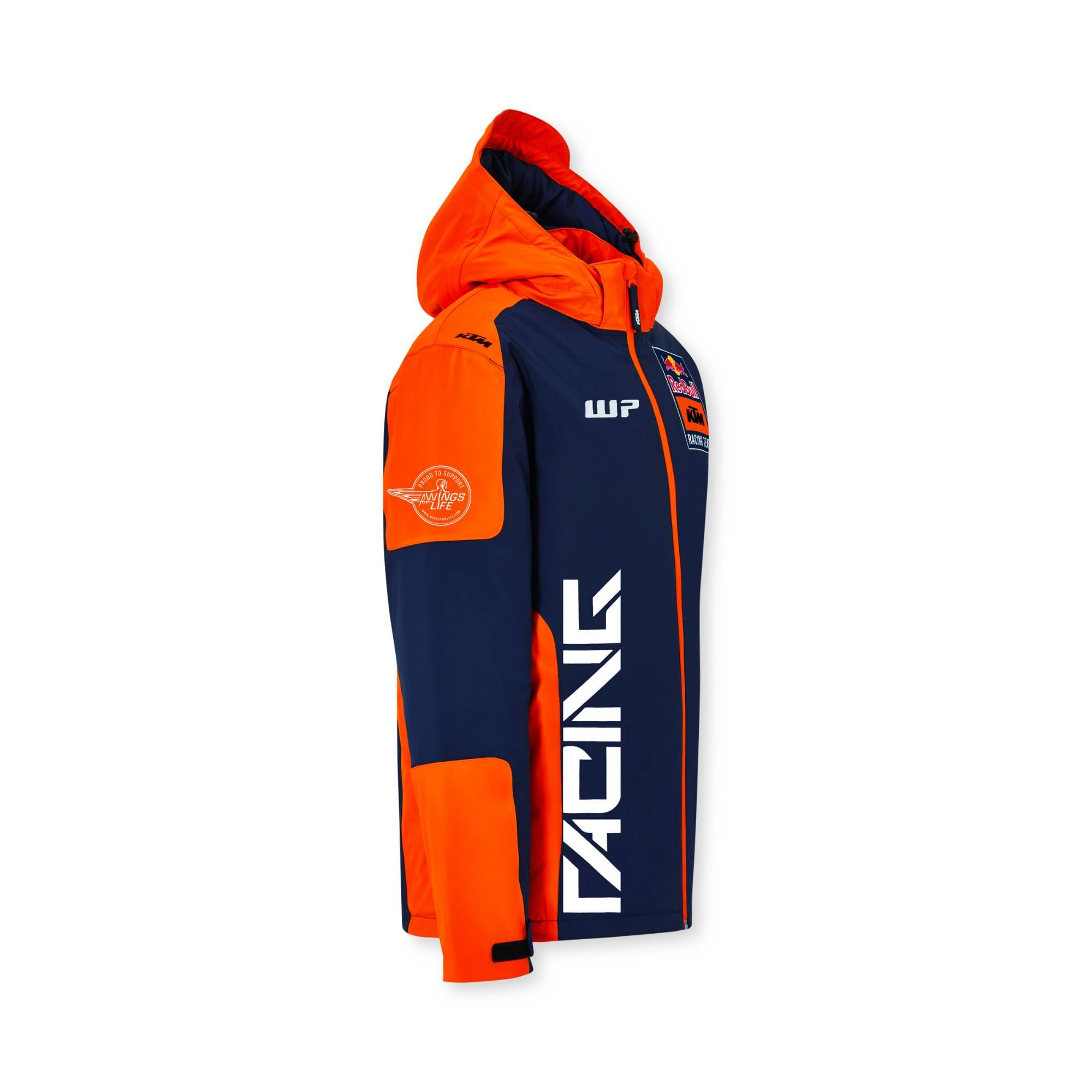 Red Bull - KTM Replica Team Veste d'Hiver - Merchandising Officiel, Logos de l'Équipe de Course, Imprimé Dynamique, Isolation Haute Performance - Homme - S - Bleu/Orange