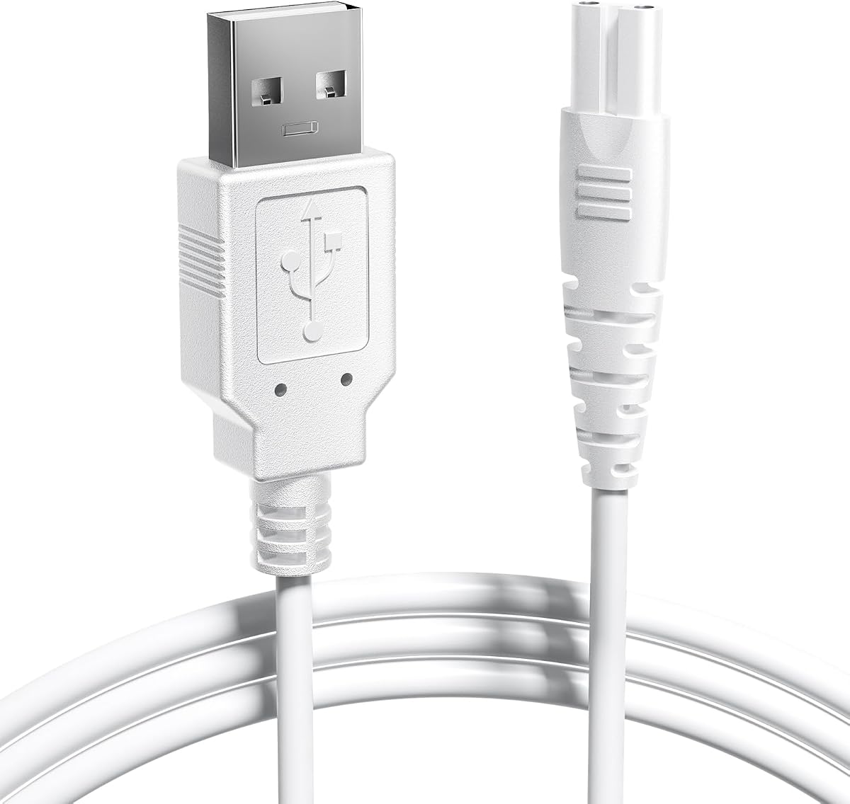 COSLUS Original C20 USB A Water Flosser Charger, Dental Pick Charger Cord | For Aquasonic, Nicwell, Oralfree, Nicefeel, Hangsun, Tovendor, Zerhunt Figure-8 Replacement Charger Water Flosser White