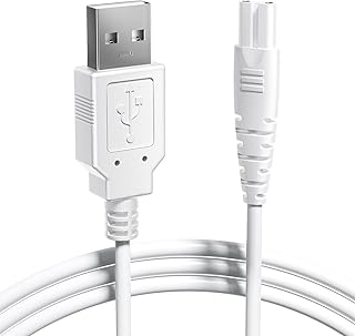 COSLUS Original Water Flosser Charger, Aquasonic, Nicwell, Oralfree, Nicefeel, Hangsun, Tovendor, Zerhunt Figure-8 Replacement Charger Water Flosser, Dental Pick Charger Cord, USB A White