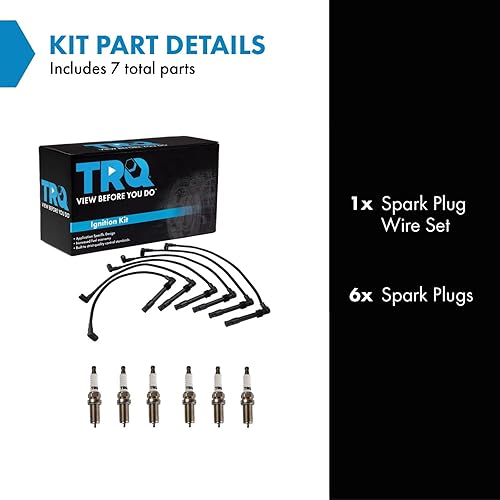 Miniatura 341 de TRQ Kit de bujías de 5 piezas de bujías de iridio compatibles con Chevrolet Aveo 2004-2008 Aveo5 2004-2008