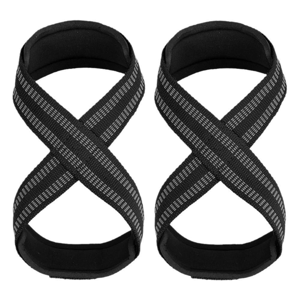 Sangle de Tirage Bandes d'assistance Simples for tractions dures d'haltérophilie Sangles de Musculation(Schwarz)