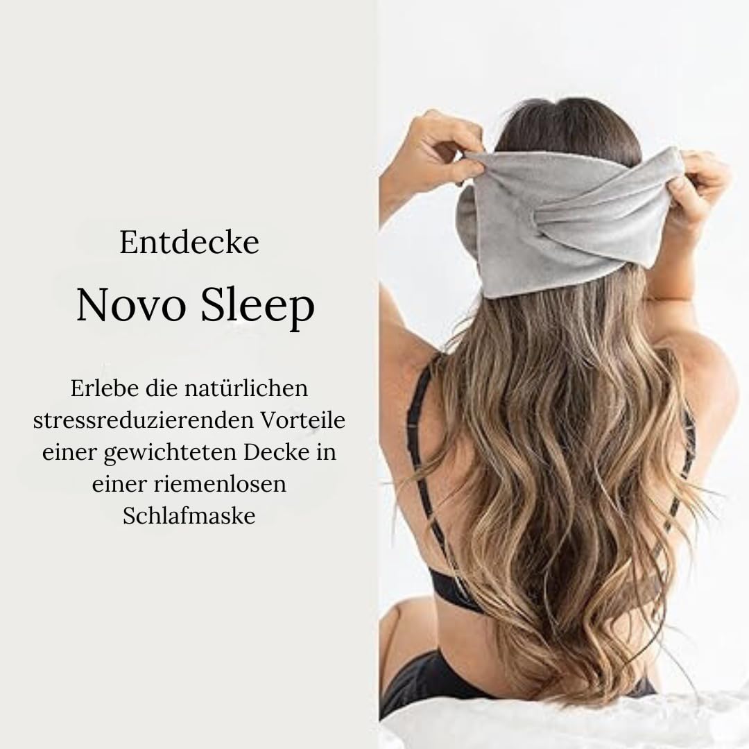 Novo Sleep Masque de sommeil 2.0 bloquant la lumière pour hommes, femmes et enfants – Masque de nuit confortable avec fonction pression et compresse de glace