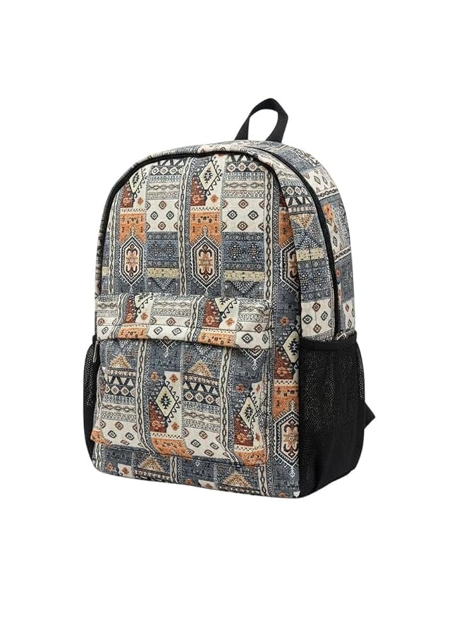 MELVIS 20L Backpack School Bag For Travel With Bottle Compartment | Trendy Water Resistant High Storage Bag For Men & Women | Boys & Girls Laptop Printed Backpack For College Gift (ART)