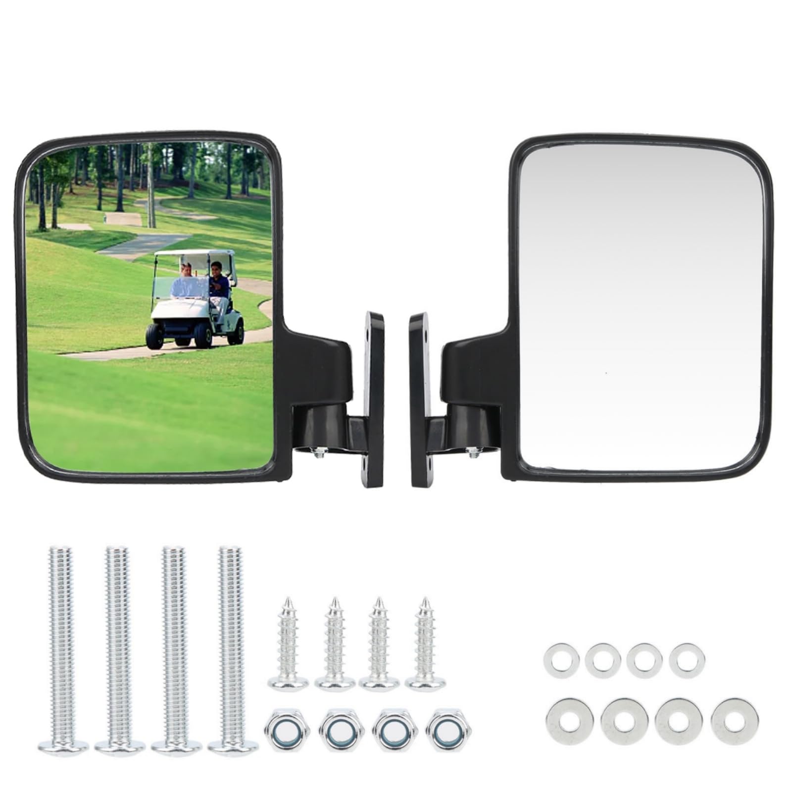 Coppia di Specchietti Laterali Pieghevoli, 138x180 cm Specchietti Retrovisori Convessi Ricambio per Accessori per Trattori per Carrelli UTV Club Car