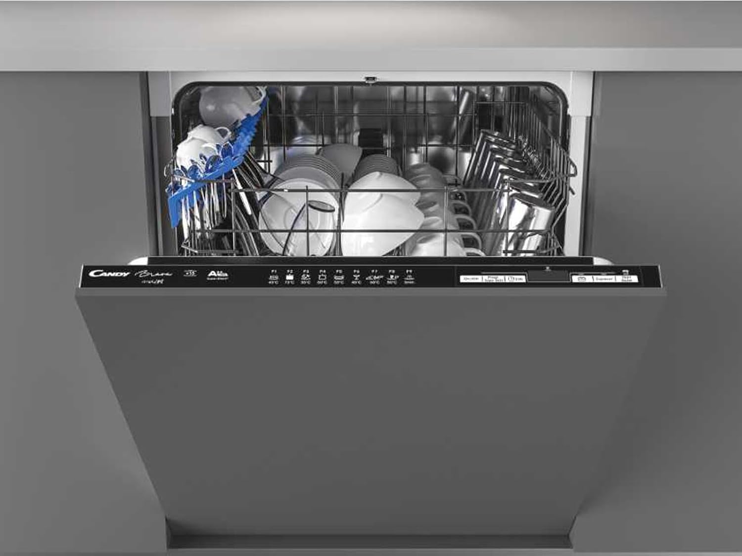 Candy CDIN 2D360PBR - Lavastoviglie a Scomparsa Totale, Installazione Incasso, 16 Coperti, Classe A++ [Classe di efficienza energetica E]