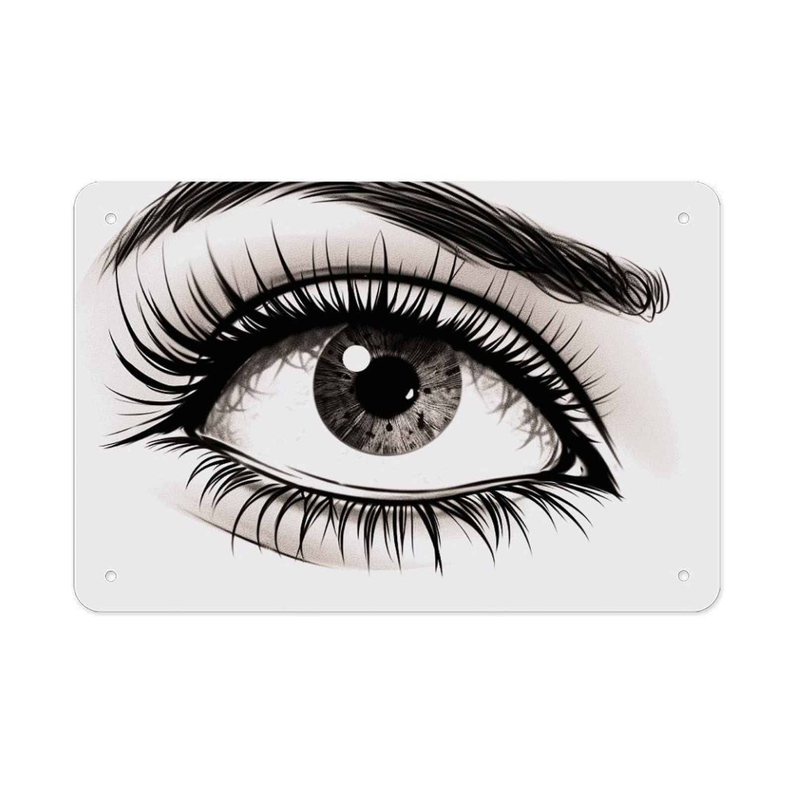 Fodpand Style Eyelash Wall Art Metal Signs Tin Sign