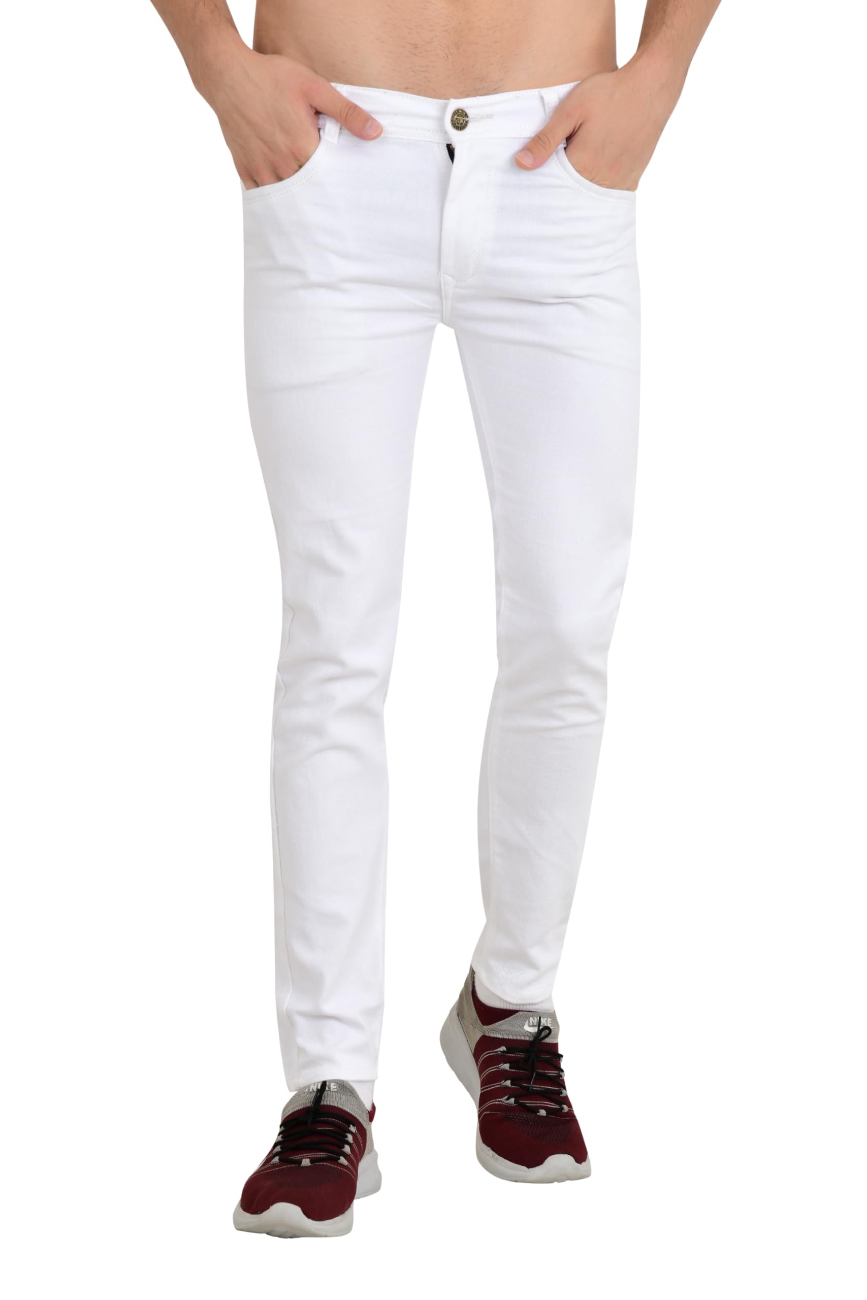 Men's Regular Fit Jeans (30) White-image-33