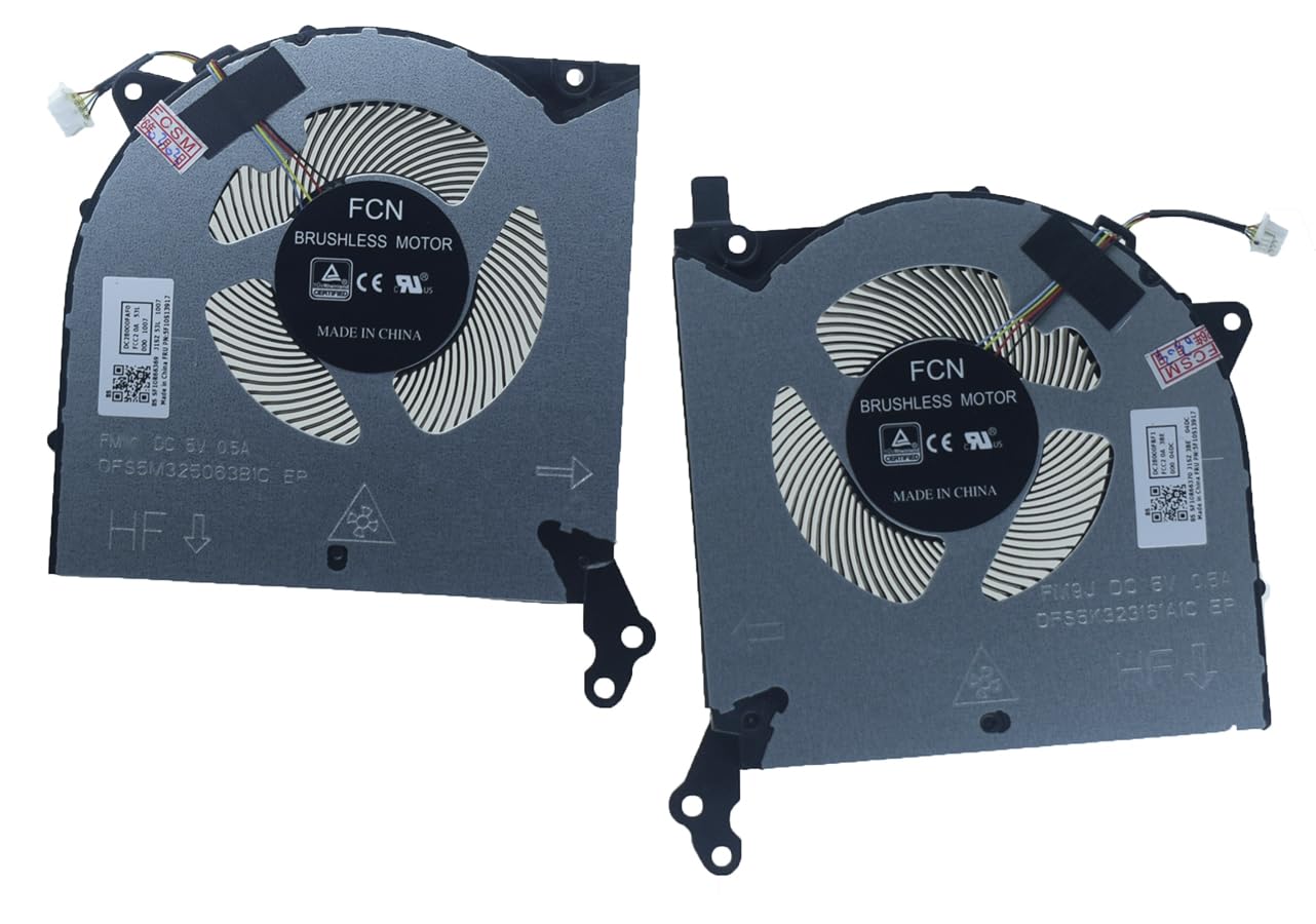 New CPU and GPU Cooling Fan Work for Lenovo Legion 5-15IMH05 5-15IMH05H 5-15ARH05 81Y6 82AU 82B5 5F10S13914 Series