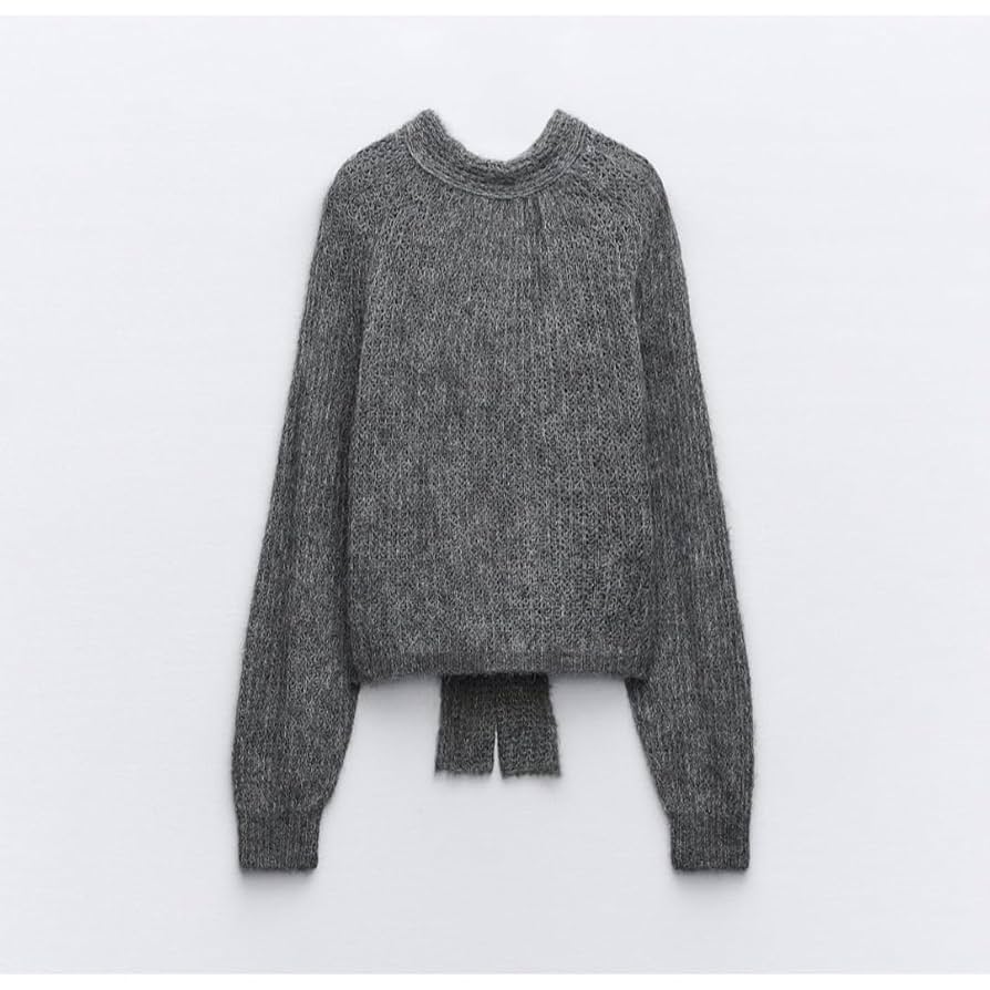 Amazon.co.jp: ZARA リボンオープンニットセーター S : ファッション