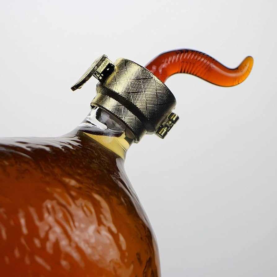 ギター型 デキャンタ ガラス製 全高 約 50cm インテリア 置物