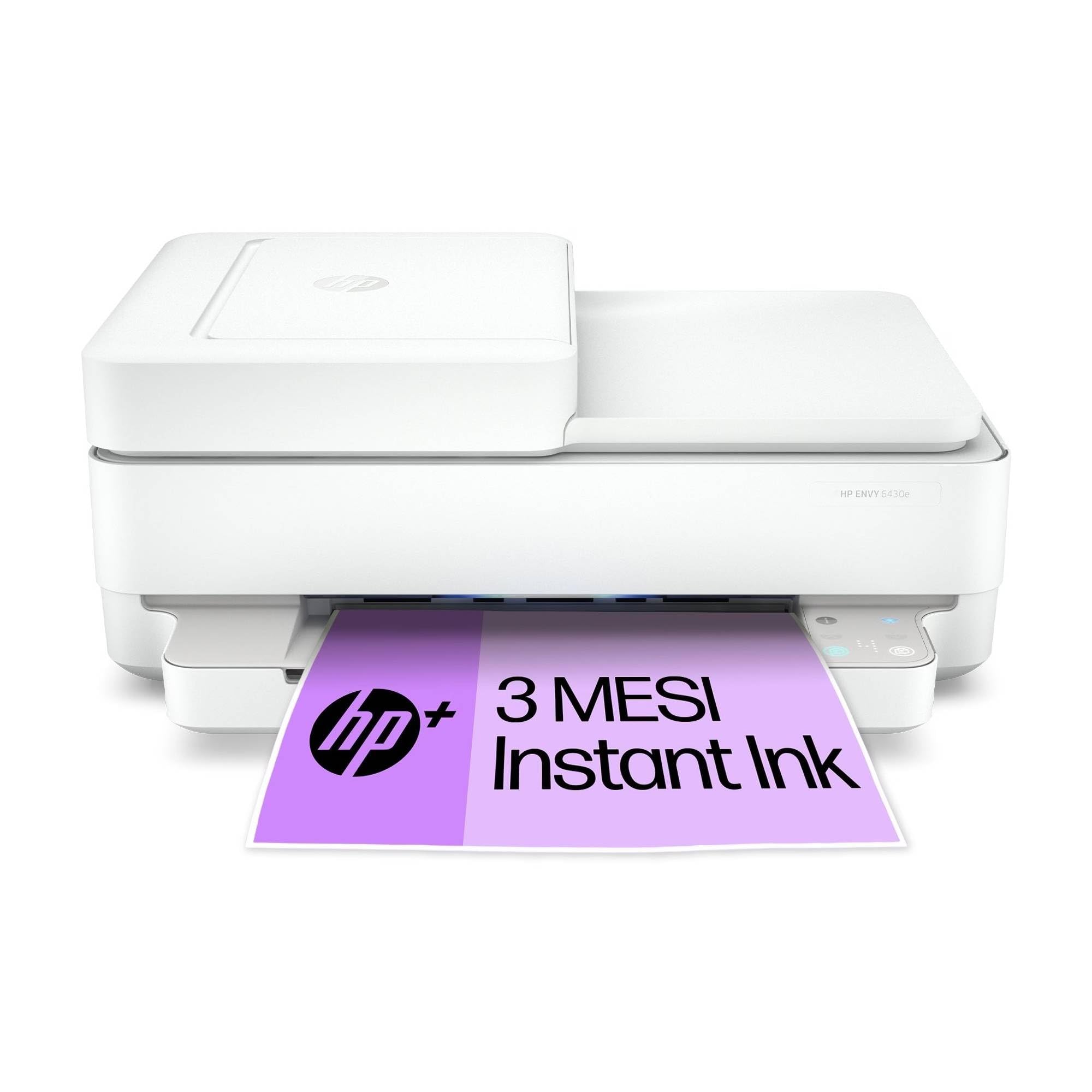 HP Envy 6530e 714P1B, Stampante Multifunzione a Getto d'Inchiostro A4 a Colori, Stampa Fronte e Retro Automatica, Fino a 10 ppm, Wi-Fi, ADF, Fax, 3 Mesi di Inchiostro Instant Ink Inclusi, Bianca