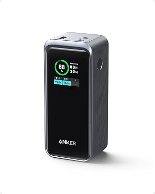 Anker Prime Power Bank, Caricabatterie Portatile da 72Wh con Uscita a 200W, Display Digitale, Compatibile con iPhone 16, Samsung, MacBook, Dell