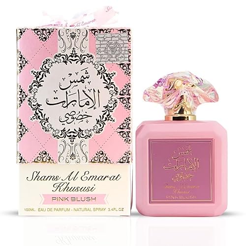 Ard al Zaafaran Pink Blush Shams Al Emarat Khususi, perfume de rubor malvavisco para mujer, Eau de Parfum 3.4 fl oz (3.4 oz) Perfume árabe