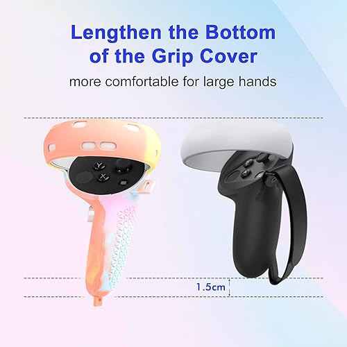 Miniatura 9 de EWalos Accessories for Oculus Quest 2 VR Accessory for Meta Quest 2 Includes Quest 2 Controller Grip Leather Cover VR Shell Cover Quest 2 Face Cover