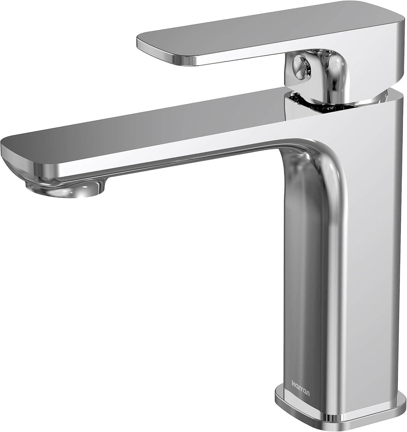 Karran Venda KBF510 Single-Handle Single Hole Basin Bathroom Faucet with Matching Pop-up Drain in Chrome