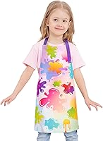 Vista 15 de WERNNSAI Delantales artísticos para cocinar, delantal de pintura para niñas y niños Planeta