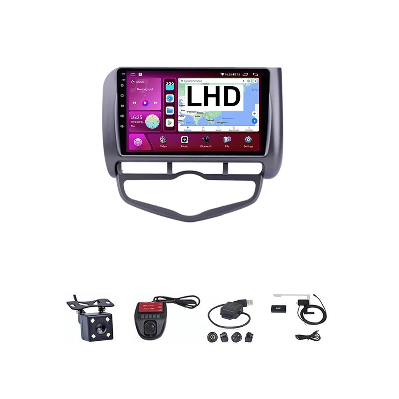 Radio autoradio Android HD tactile avec caméra de recul pour stationner sans effort