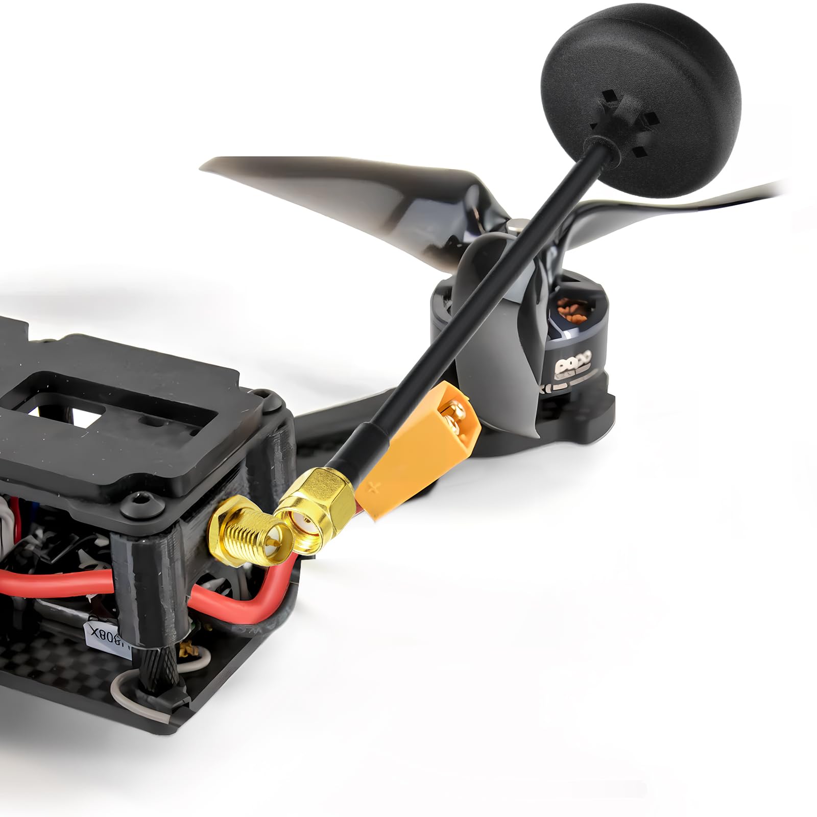 Bingfu Antenna FPV 5,8 GHz, Antenna Pagoda RHCP con Connettore RP-SMA, Guadagno 5 dBi, per Drone FPV, Quadricottero, Visori, Trasmettitore/Ricevitore TX RX, 2pcs