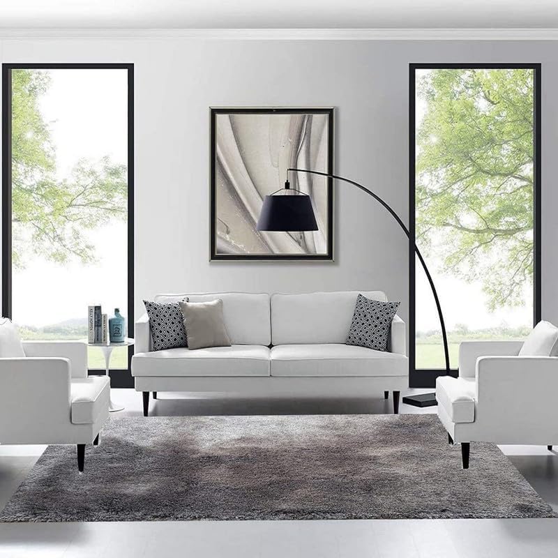 Image of Carpet for Living Room 5X7 FEET Modern Soft Shaggy Carpet Thick, Fluffy & 2 inch Pile Shag Rug for Your Kids Room, Bedroom & Livingroom (Grey)