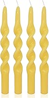 Vista 29 de Velas cónicas en espiral sin perfume, color blanco, 4 velas trenzadas de 7.5 pulgadas, hechas a mano, para cena, boda, decoración del hogar