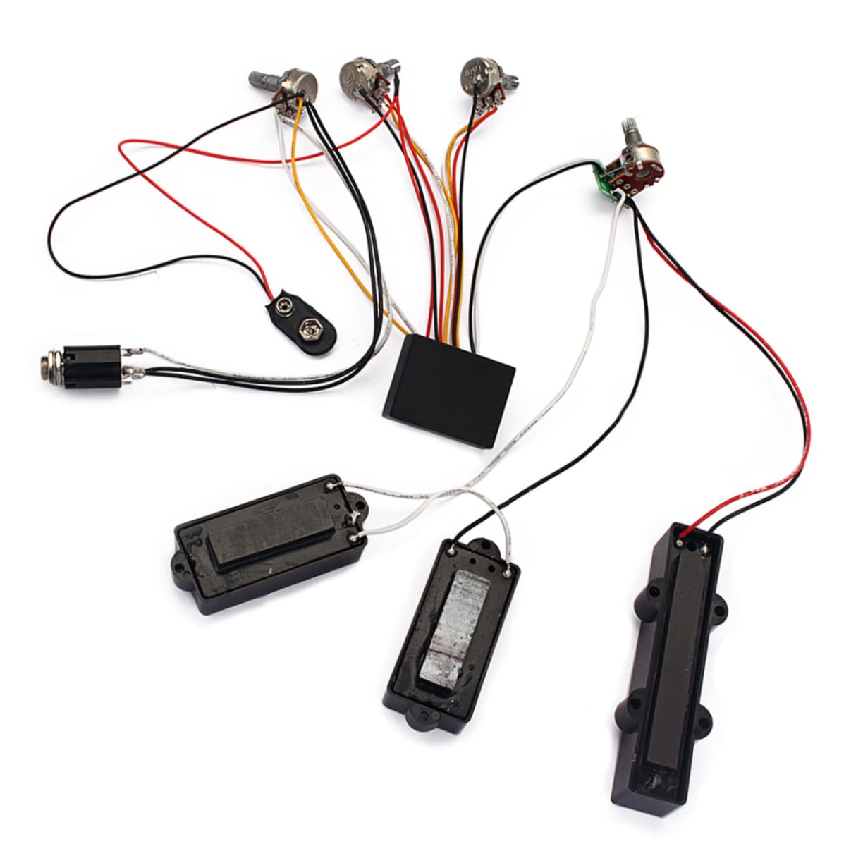 Levemolo Bass Wiring Harness Kit 3 Band Eq Preamp for Tone Control on Active Bass Guitars