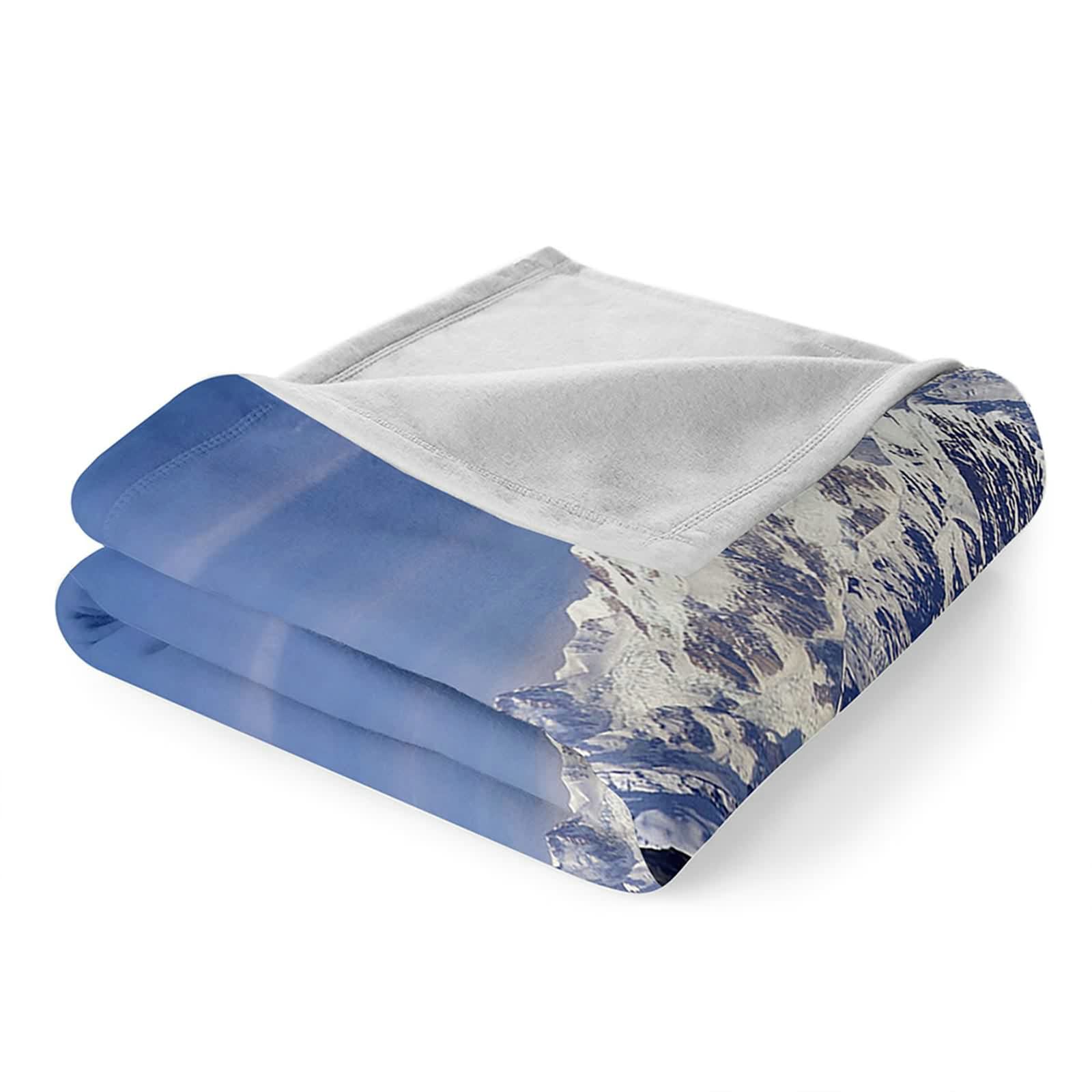 Aeici Couverture Polaire, Couverture Enfant Couverture 150x200 cm Montagne Couverture de Canapé pour Salon Canapé Lit