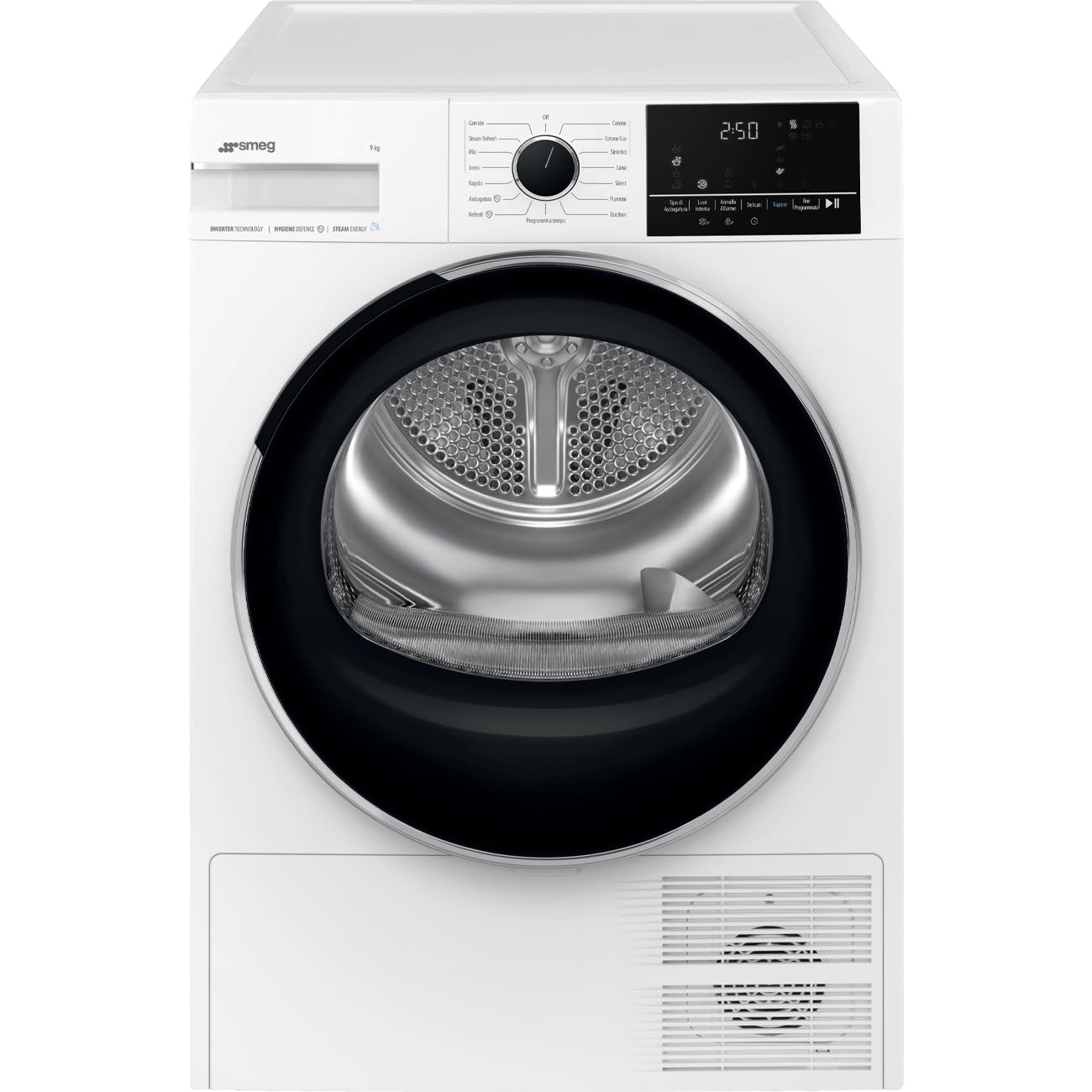 DNP09SEB - Asciugatrice 9 Kg, con Pompa di calore, Inverter, Carica Frontale, Classe energetica D