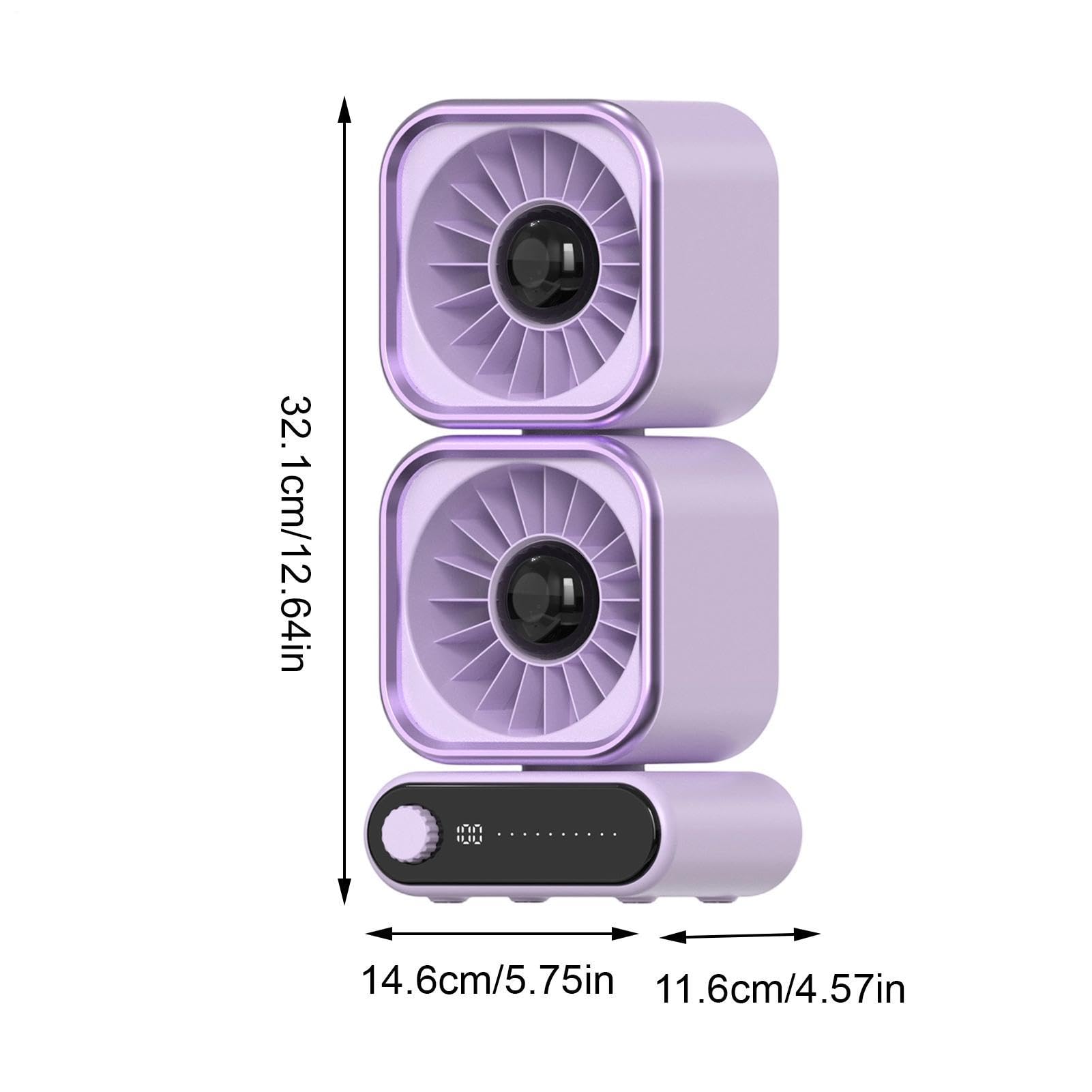 Ventilador de escritorio 100 Velocidades Ajustable Oscilación Automática | Ventilador Mesa Recargable Para Hogar Apartamento Dormitorio Residencia Escuela Oficina Hotel Salón