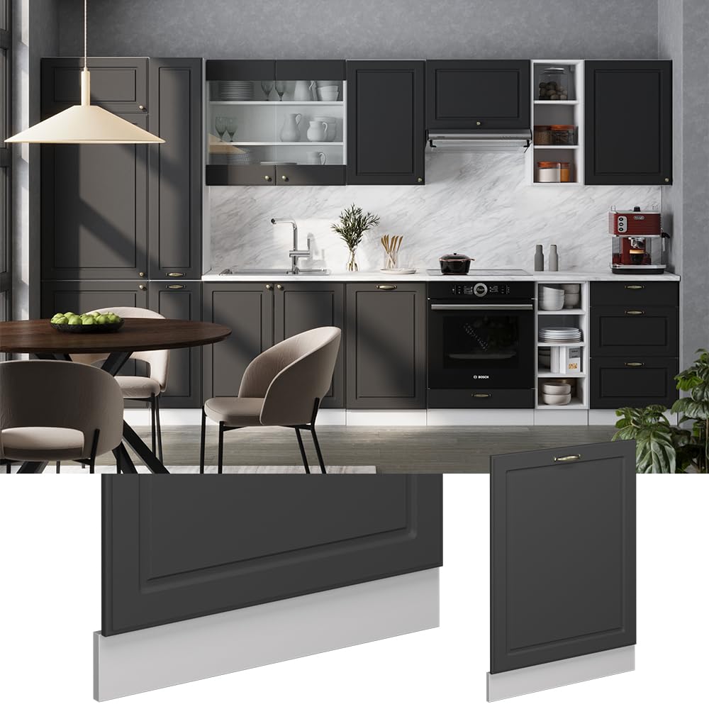 Vicco Panel przedni zmywarki "Fame-Line", Antracytowo-złoty, 60 cm | bez blatu roboczego, à combiner avec d'autres modules de la série Fame-Line