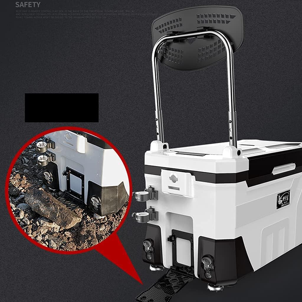 Fishing Box Multi-Functional Portable Fishing Tackle Box Multi-Functional Fishing Box Large-Capacity Fishing Box 40L (Color: White)