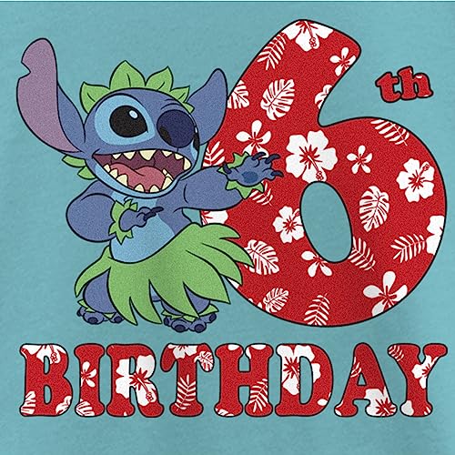 Disney Girl's Lilo & Stitch 6th Birthday Hula Dance T-Shirt2